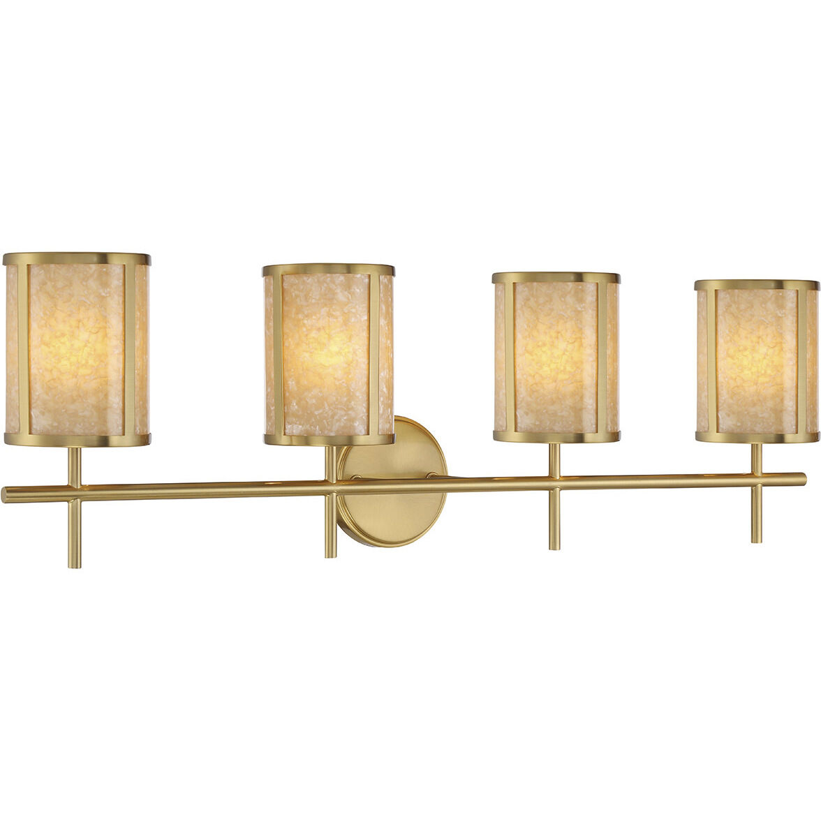Camden 4 Light 33.75 inch Warm Brass Bath Wall Light