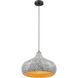 Jade 1 Light 18 inch Black and White Shell Pendant Ceiling Light