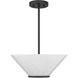 Blair 3 Light 15 inch Matte Black Convertible Semi-Flush or Pendant Ceiling Light