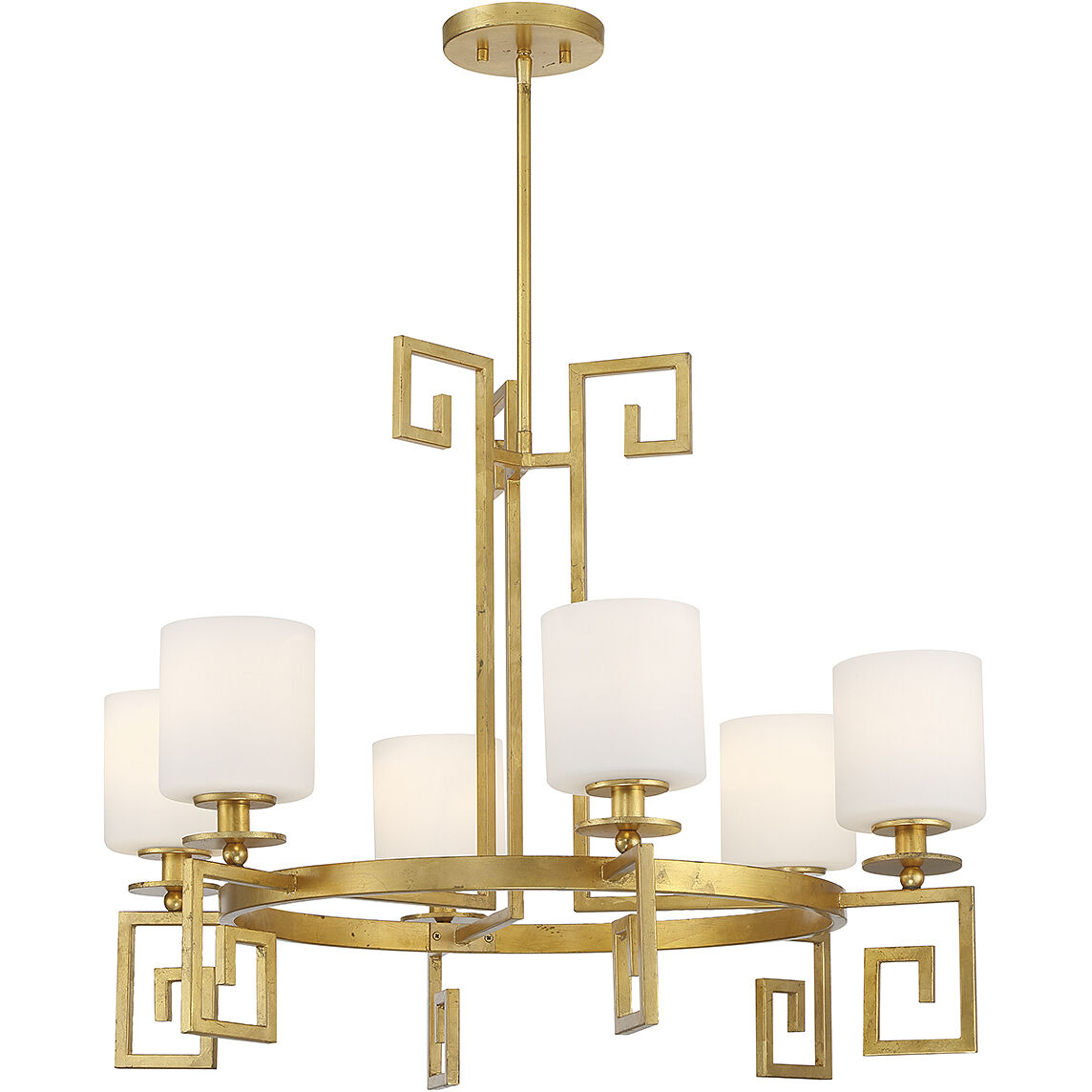 Quatrain 6 Light 30 inch True Gold Chandelier Ceiling Light