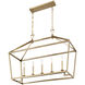 Townsend 5 Light 44 inch Warm Brass Linear Chandelier Ceiling Light, Essentials