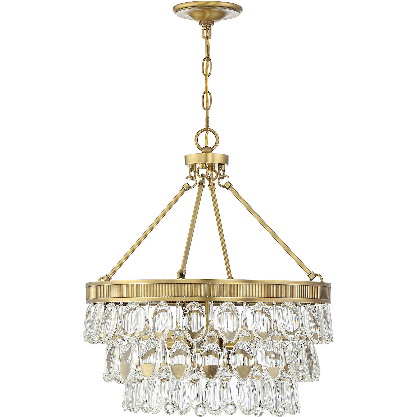 Windham 4 Light 20 inch Warm Brass Pendant Ceiling Light