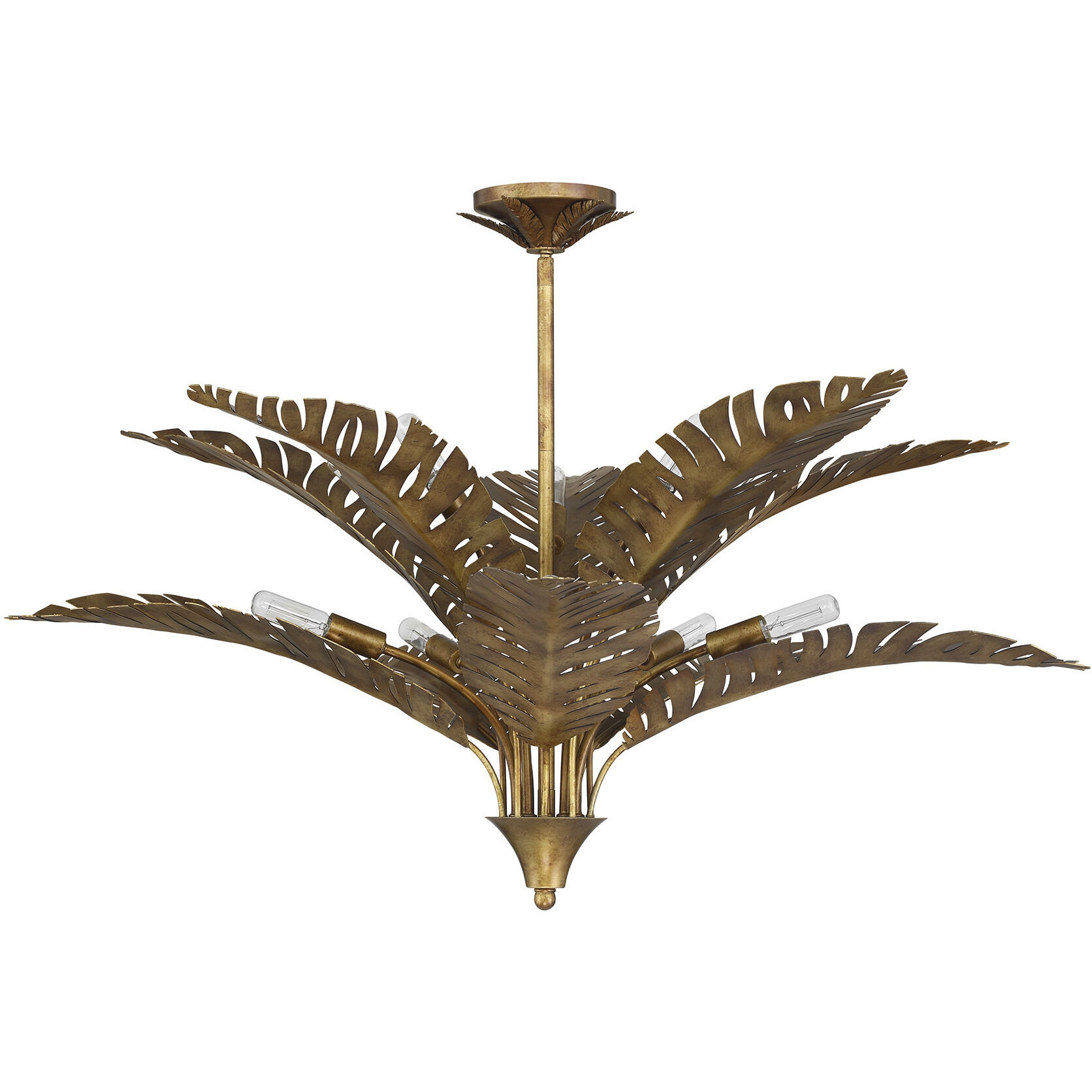Palmera 10 Light 38 inch Gold Vein Chandelier Ceiling Light