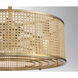 Astoria 14 inch Warm Brass with Gold Blades Fan D'Lier