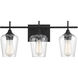 Octave 3 Light 21 inch Matte Black Bathroom Vanity Light Wall Light, Essentials