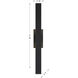 Davis LED 36 inch Black Outdoor Wall Lantern