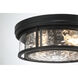Ashton 4 Light 20 inch Matte Black Flush Mount Ceiling Light, Lighting One