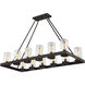 Inman 12 Light 19 inch English Bronze Outdoor Linear Chandelier