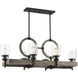 Hartman 6 Light 40 inch Noblewood/Iron Linear Chandelier Ceiling Light