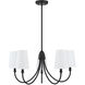 Cameron 5 Light 29 inch Matte Black Chandelier Ceiling Light, Essentials