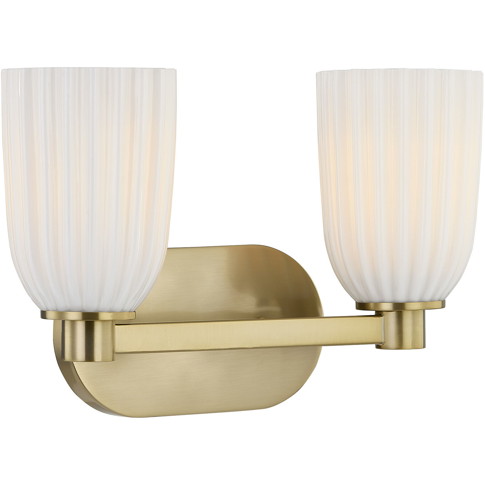 Baldwin 2 Light 14 inch Noble Brass Bathroom Vanity Light Wall Light, Essentials