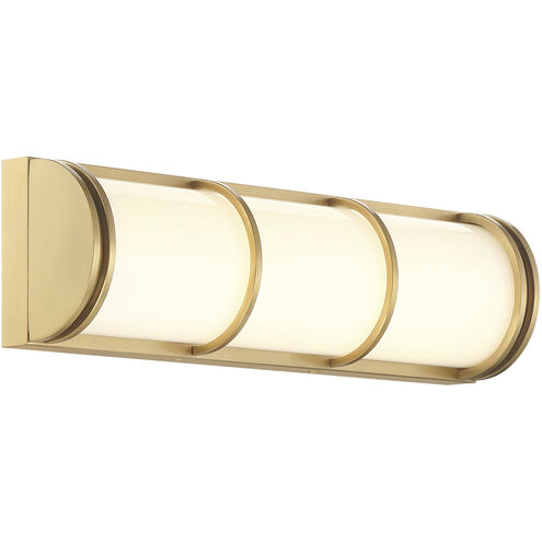 Harper LED 16 inch Warm Brass Bathroom Vanity Light Wall Light