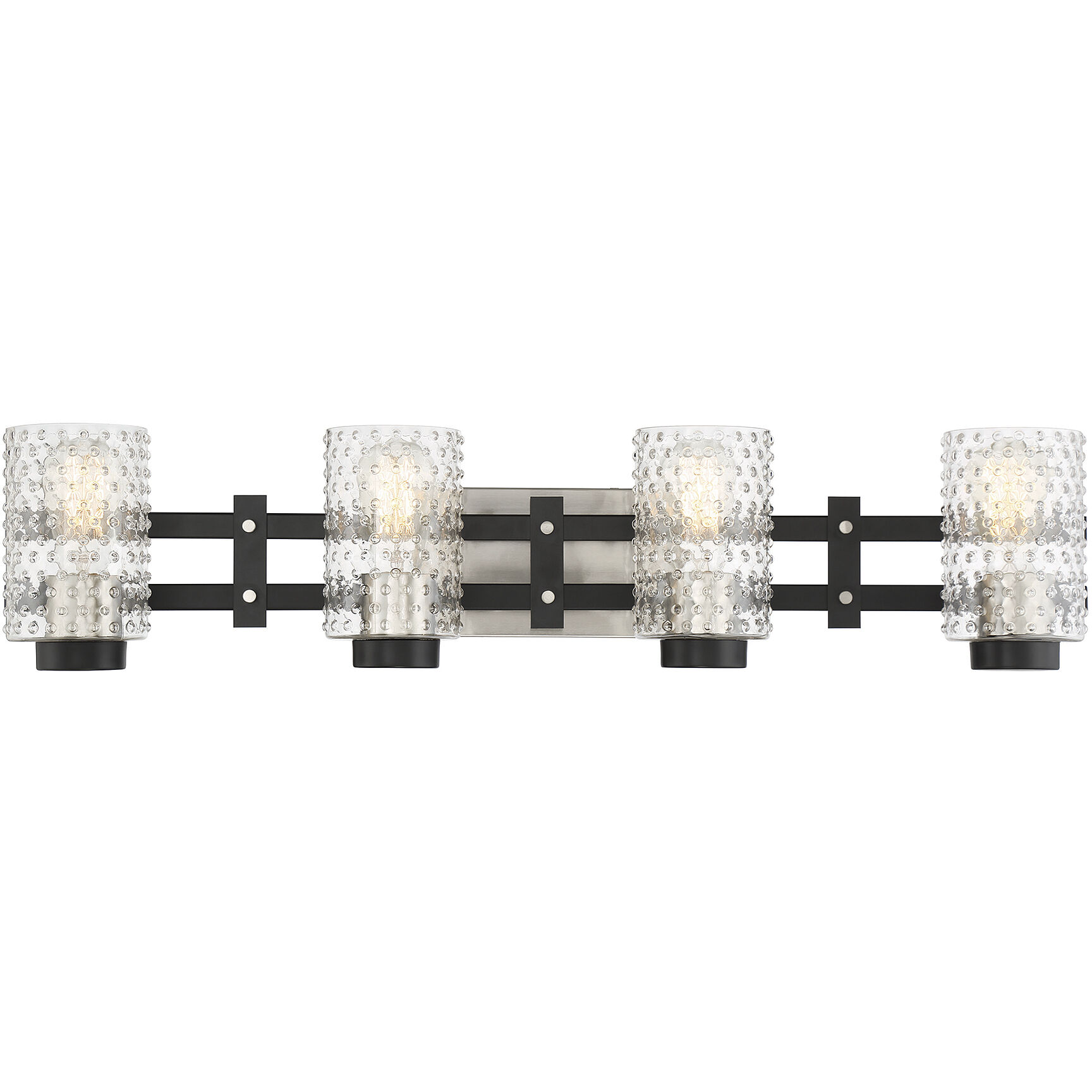 Matte black 5 light vanity light deals