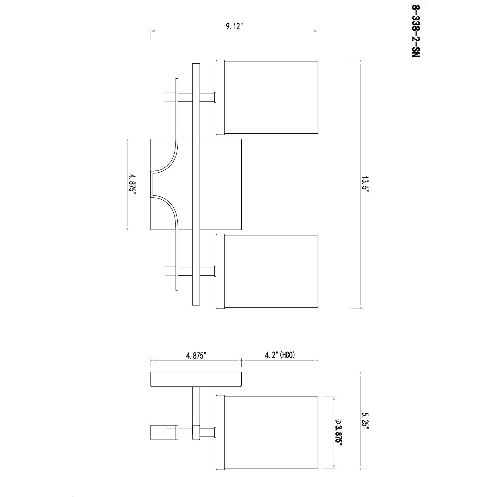 Colton 2 Light 13.5 inch Satin Nickel Bathroom Vanity Light Wall Light, Essentials
