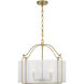 Ashlay 4 Light 22 inch Warm Brass Pendant Ceiling Light
