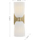 Baldwin 2 Light 4.5 inch Noble Brass Wall Sconce Wall Light, Essentials