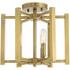 Benson 3 Light 13 inch Warm Brass Semi-Flush Ceiling Light, Essentials