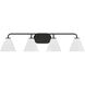 Blair 4 Light 35 inch Black Bath Wall Light