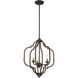 Westwood 3 Light 16 inch Barrelwood with Brass Pendant Ceiling Light