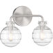 Mason 2 Light 13.5 inch Satin Nickel Bathroom Vanity Light Wall Light