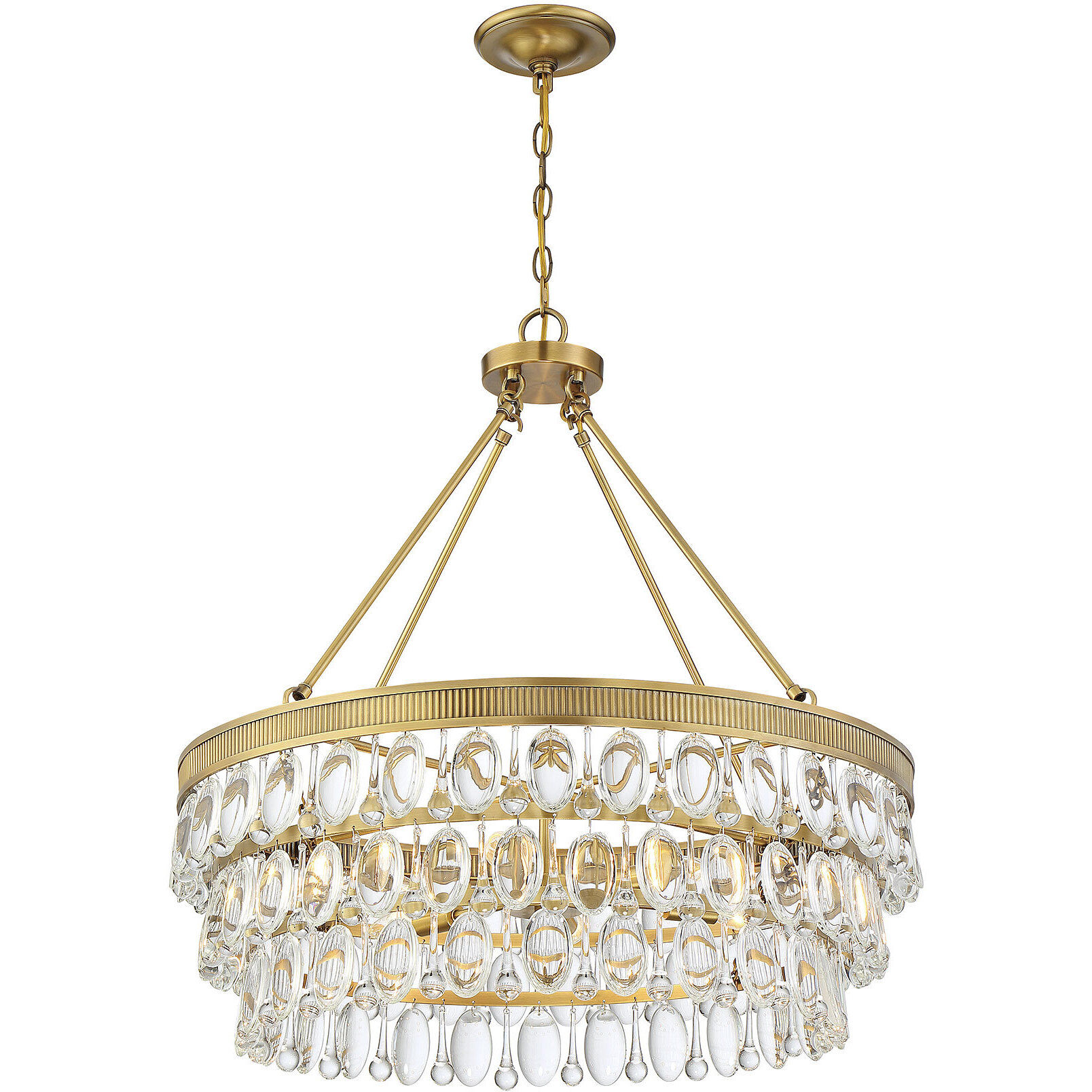 Windham 6 Light 28 inch Warm Brass Pendant Ceiling Light