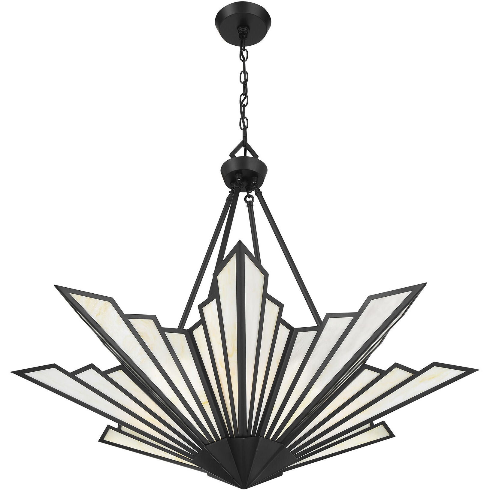 Rivage 4 Light 36 inch Matte Black Pendant Ceiling Light