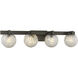 Darien 4 Light 33 inch Mediterranean Bronze Bathroom Vanity Light Wall Light