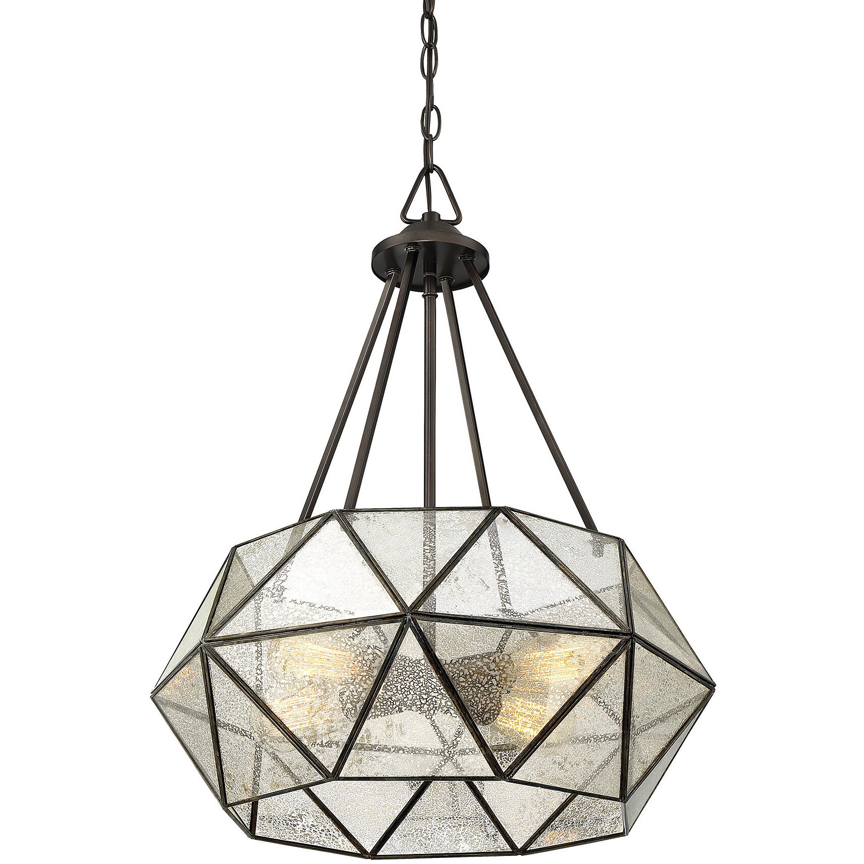 Tartan 4 Light 20 inch Oiled Burnished Bronze Pendant Ceiling Light