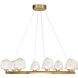 Castello LED 33.63 inch Warm Brass Chandelier Ceiling Light