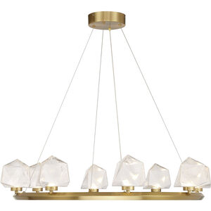 Castello LED 33.63 inch Warm Brass Chandelier Ceiling Light