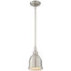 Vintage 1 Light 6.5 inch Satin Nickel Mini-Pendant Ceiling Light