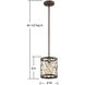 Sandoval 1 Light 8 inch Fiesta Bronze Mini Pendant Ceiling Light