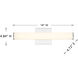 Colt LED 18 inch Chrome Vanity Light Wall Light