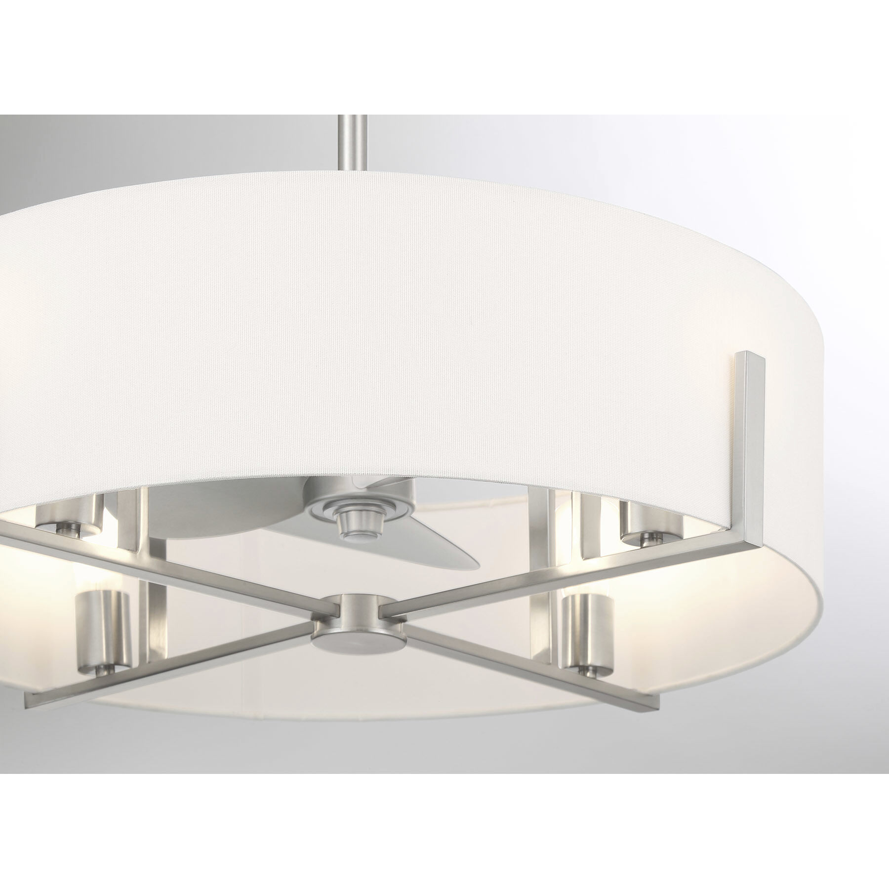 Mansell 14 inch Satin Nickel Fan D'Lier