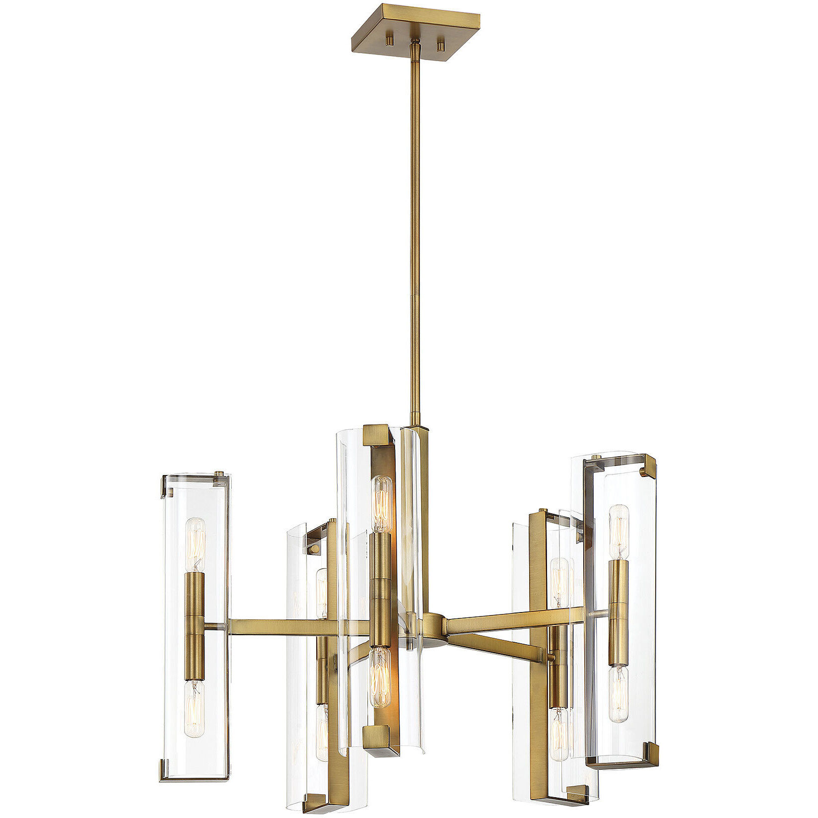 Winfield 10 Light 25 inch Warm Brass Chandelier Ceiling Light, Essentials