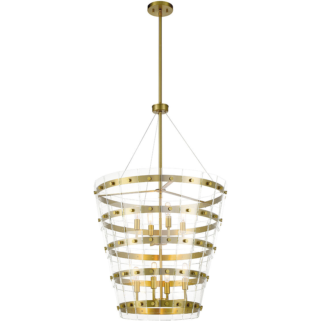 Ventari 8 Light 25 inch Warm Brass Pendant Ceiling Light