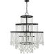 Luna 15 Light 45 inch Matte Black Chandelier Ceiling Light
