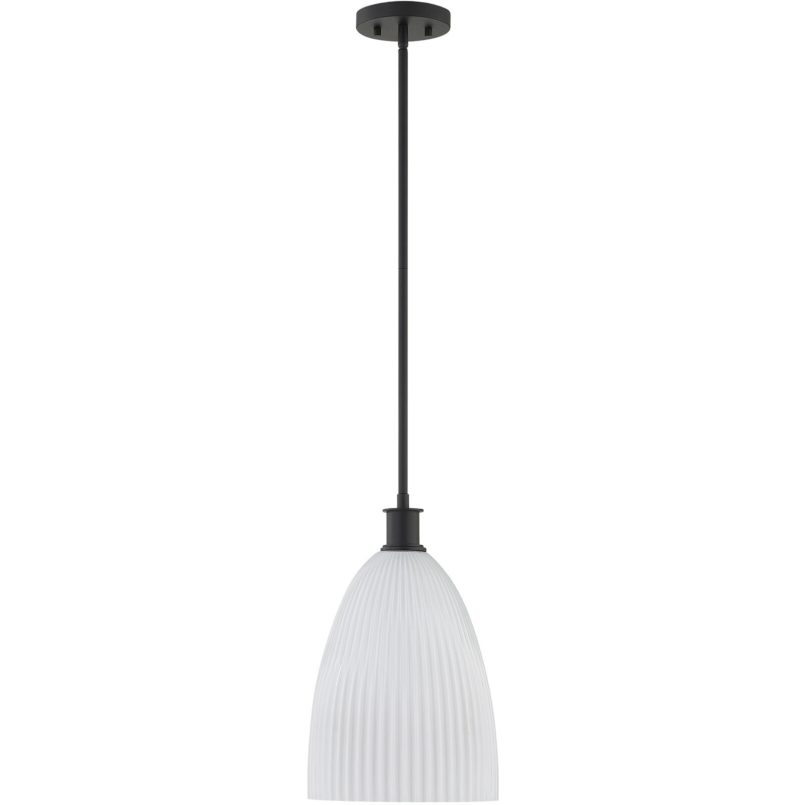 Baldwin 1 Light 10 inch Matte Black Pendant Ceiling Light, Essentials