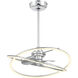 Dorado 14 inch Polished Chrome with Silver Blades Fan D'Lier