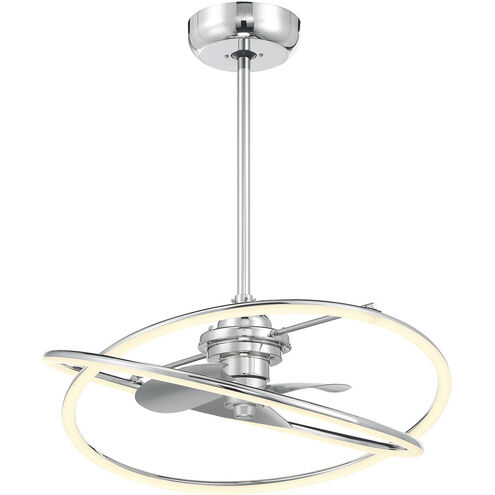 Dorado 14 inch Polished Chrome with Silver Blades Fan D'Lier