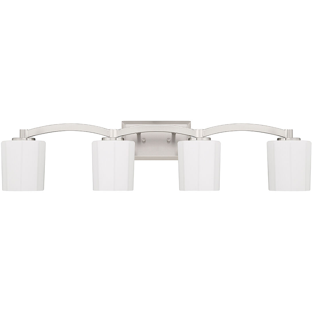 Whitney 4 Light 33 inch Satin Nickel Bathroom Vanity Light Wall Light
