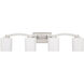 Whitney 4 Light 33 inch Satin Nickel Bathroom Vanity Light Wall Light