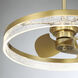 Lyria 14 inch Warm Brass with Gold Blades Fan D'Lier