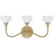 Florena 3 Light 22 inch Noble Brass Bathroom Vanity Light Wall Light