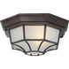 Exterior Collections 1 Light 11 inch Rustic Bronze Outdoor Flush Mount
