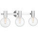 Wright 3 Light 25 inch Chrome Vanity Light Wall Light in Polished Chrome