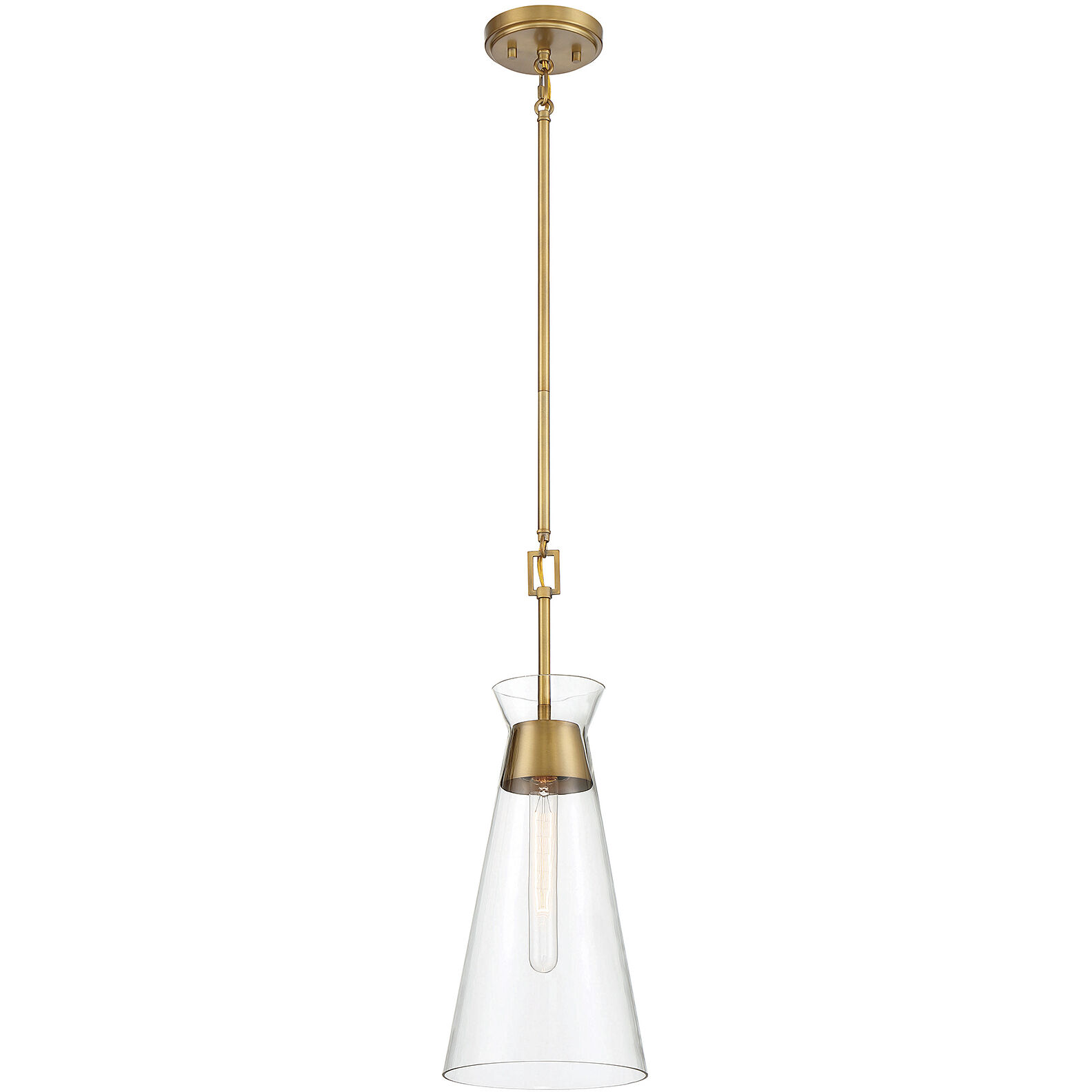 Lakewood 1 Light 8 inch Warm Brass Pendant Ceiling Light, Essentials