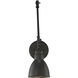 Dakota 33.75 inch 60.00 watt Matte Black Adjustable Wall Sconce Wall Light, Essentials