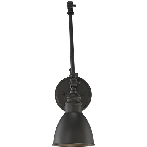 Dakota 33.75 inch 60.00 watt Matte Black Adjustable Wall Sconce Wall Light, Essentials