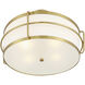 Chauncey 4 Light 22 inch Warm Brass Semi-Flush Ceiling Light